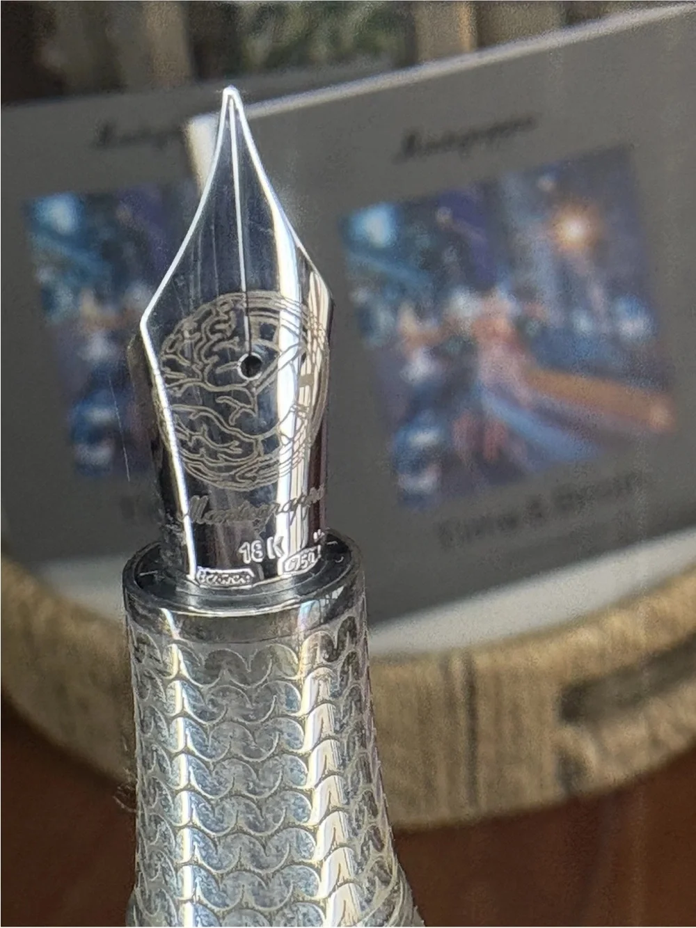 Montegrappa Time & Brain Limited Edition Sterling Silver Fountain Pen NewSet 196